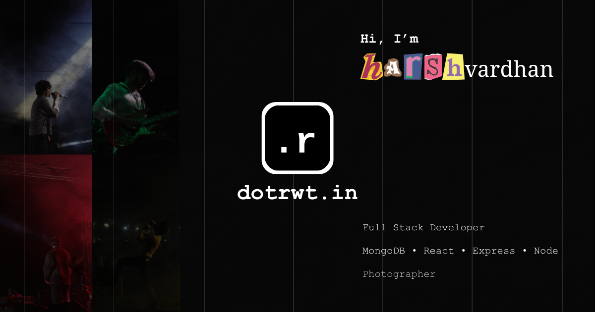 Harshvardhan Rawat (dotrwt) | Portfolio & Full-Stack Developer
